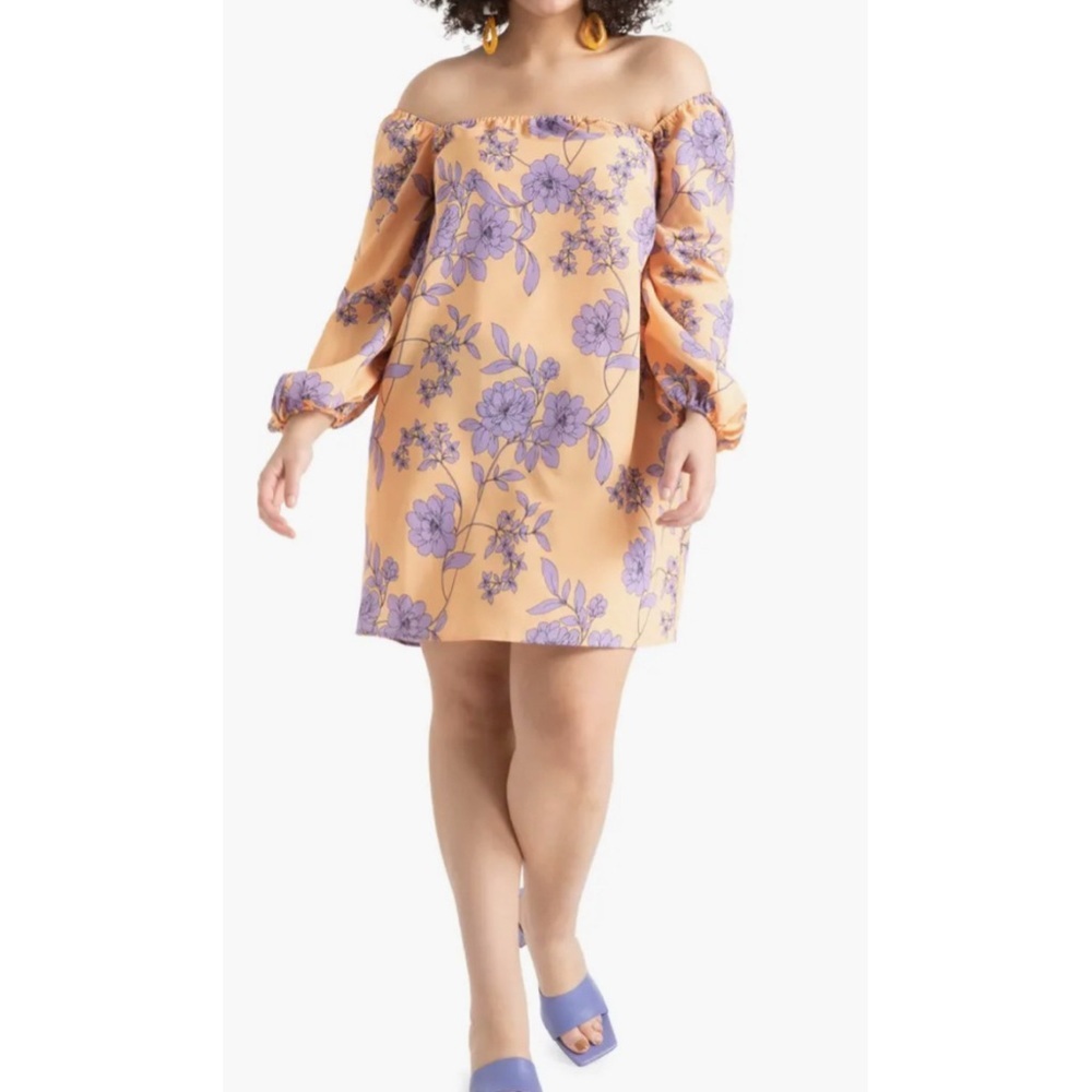 Eloquii Womens Dress 18 floral printed